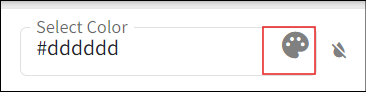 The colour option icon is displayed with a red box outlining the palette. 