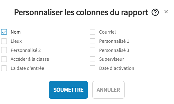 L'onglet de la colonne de personnalisation du rapport est ouvert et les options permettant de personnaliser davantage votre rapport sont affichées.