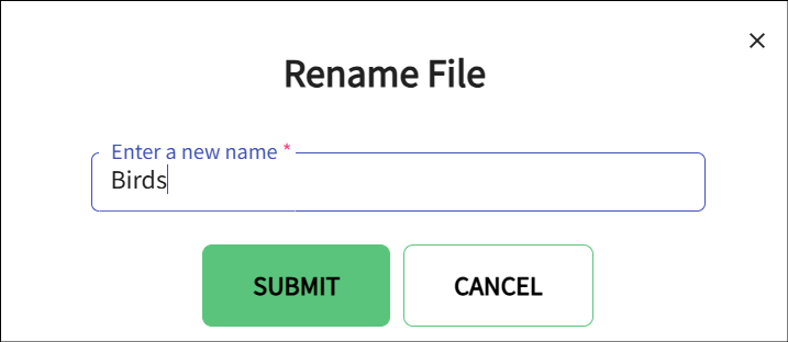 The rename file window is displayed.