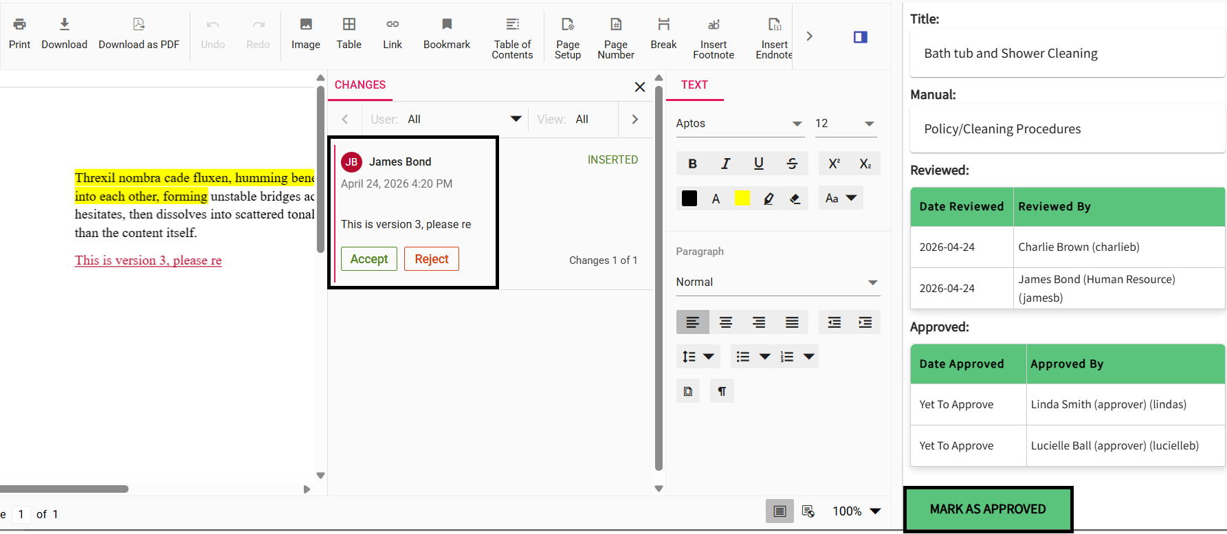 The details tab is displayed with the edit features avilable.
